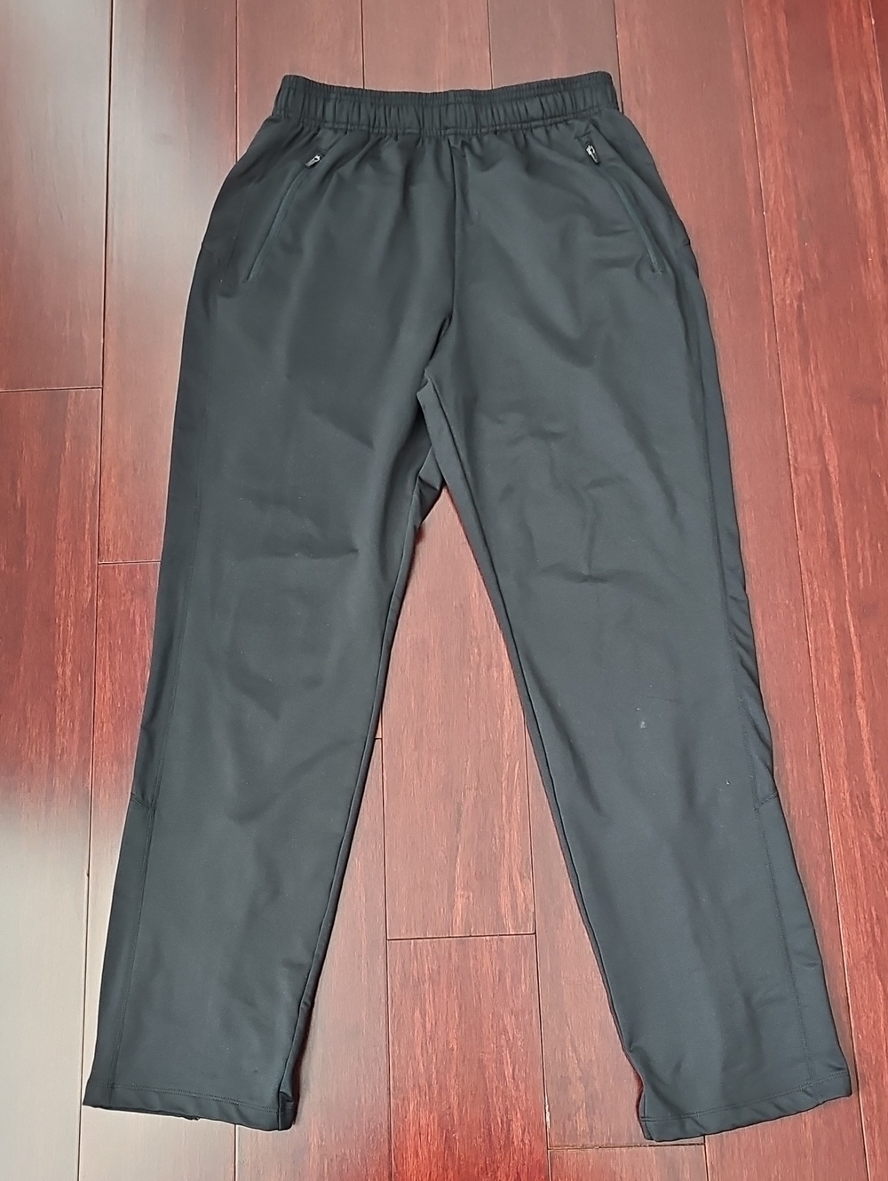 Men's Black Performance Joggers with Zippered Pockets